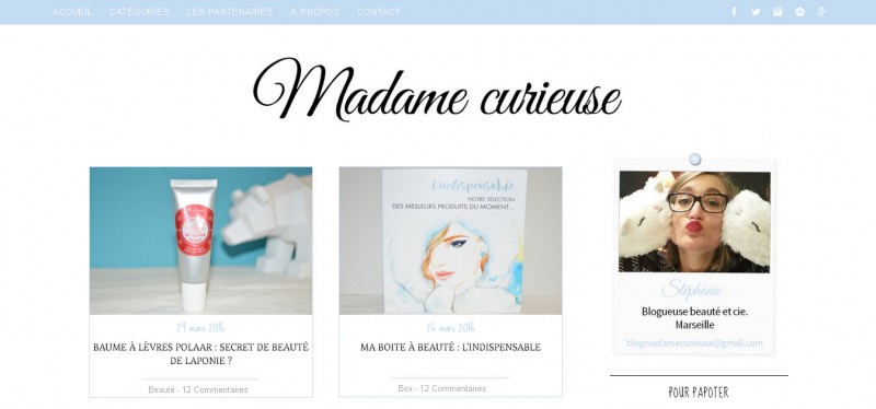 blog madame curieuse